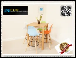Replica modern cheap comfortable ABS colorful high side bar chair