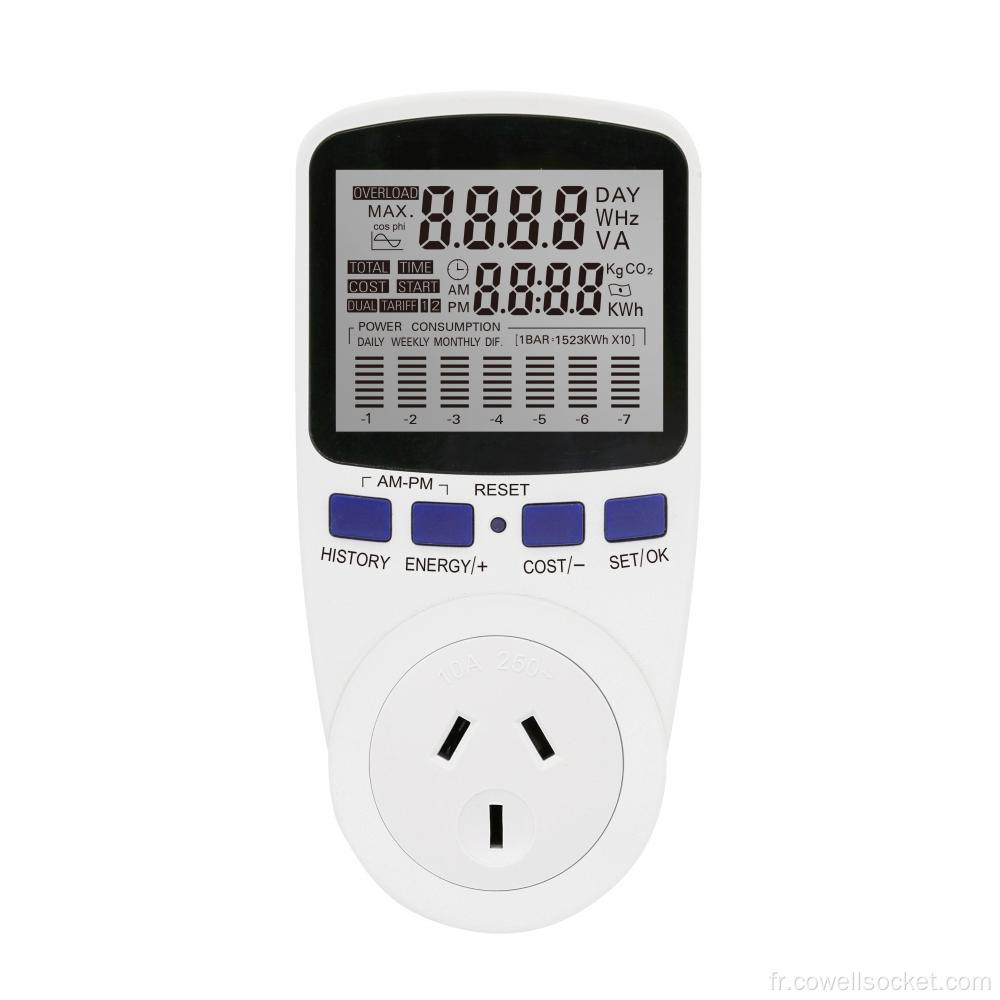 WATT Energy Meter Analyzer Power avec graphique Socket