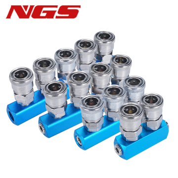 SML2-10 Air Hose Quick Coupler Connectors for Inline Manifold Blocks