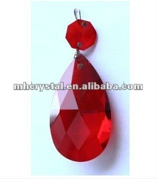 Red Teardrop Crystal Chandelier Prisms MH-12534