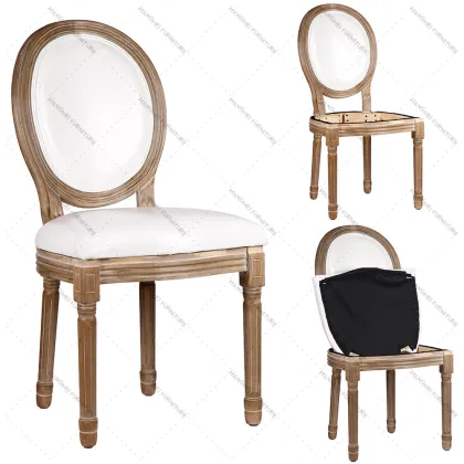 Luxury Wooden Wedding Home French Louis Chair in Guangzhou