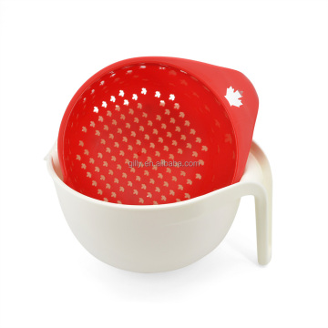 High-Quality 2-in-1 Large Nest Washing Colander Bowl Set - Stackable Food Strainers