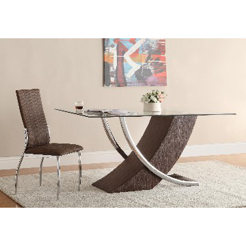 modern table with PVC and tempered glass