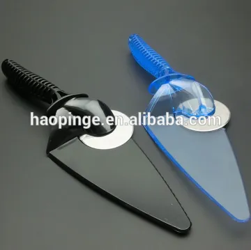 Plastic blade pizza cutter fork double pizza cutter