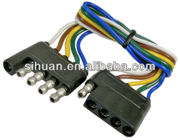 Trailer End Light Wiring Harness Bonded Flat 4 Way Pole Pin Connector