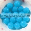 Perline decorative color turchese, bellissime piccole palline di gomma, grandi perline in plastica solida