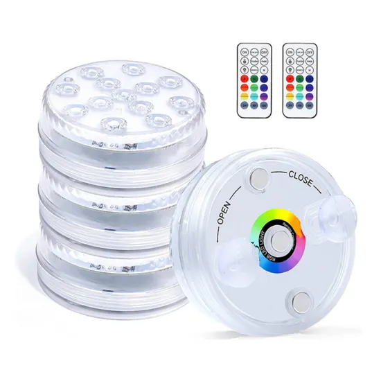 LED Battery Powered IP68 Waterproof RF Remote RGB Pool Lights