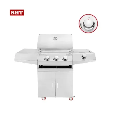 Freestanding Outdoor Kitchen Gas Grill Steak Small Barbecue Grill 3 Burner BBQ Grill