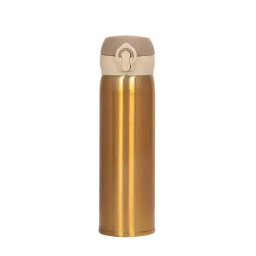 Customizable 500ML Vacuum Insulated Drink Bottle with Straw, Lid, and Motivational Design - Stainless Steel Water Bottle