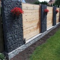 Parede de jardim de Gabion Sturdy com preenchimento de pedra natural
