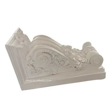 White and Gold Exotic Corbel Foam for Home Decoration