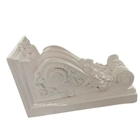 White and Gold Exotic Corbel Foam for Home Decoration
