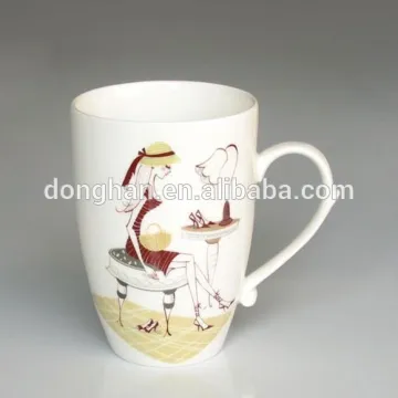 Nice design ceramic bone china mug for gift