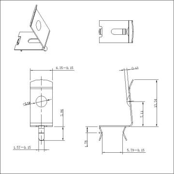 Clip de batterie PC 52 Style pour AAA