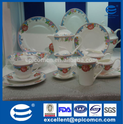 manufacturer wholesale European style grace 86pcs dinnerware fine bone china