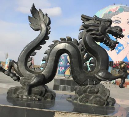 Chinese style bronze dragon sculpture life size dragon statues