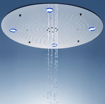 Cabezal redonda de ducha con luz LED