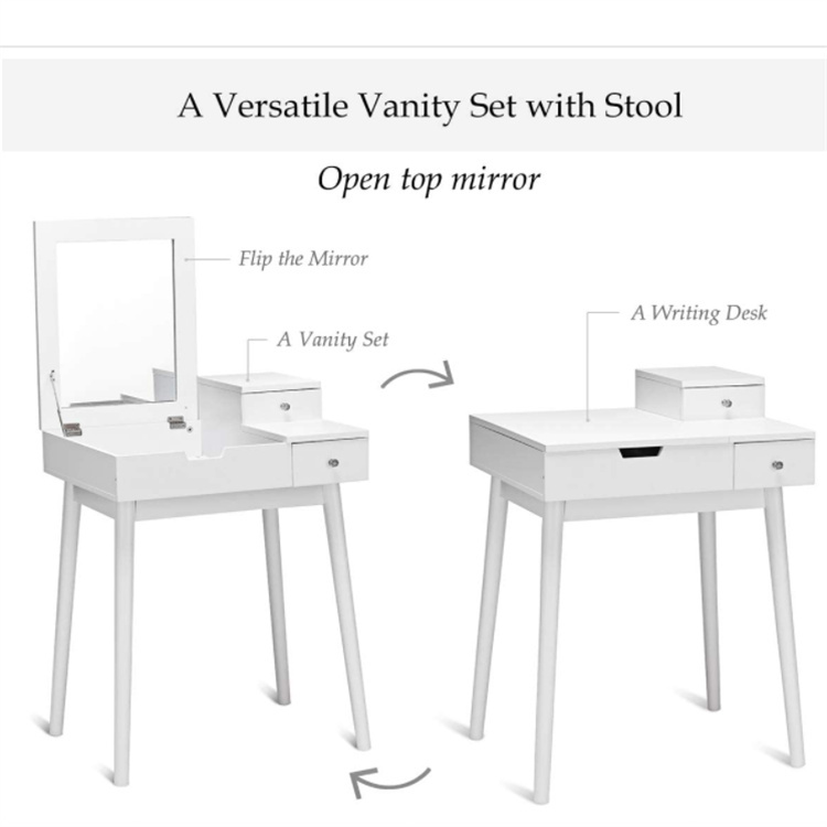 Flip Top Mirror Vanity 6