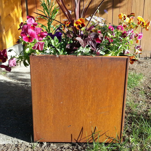 Corten Steel Flower Planter Rust Color Corten steel flower planter Manufactory