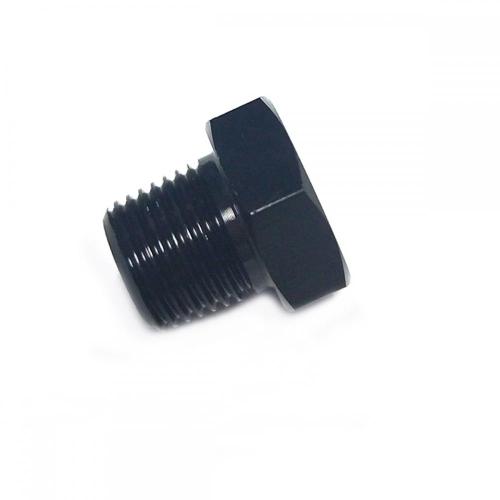 Black 1 / 8NPT Fin de aluminio enchufe