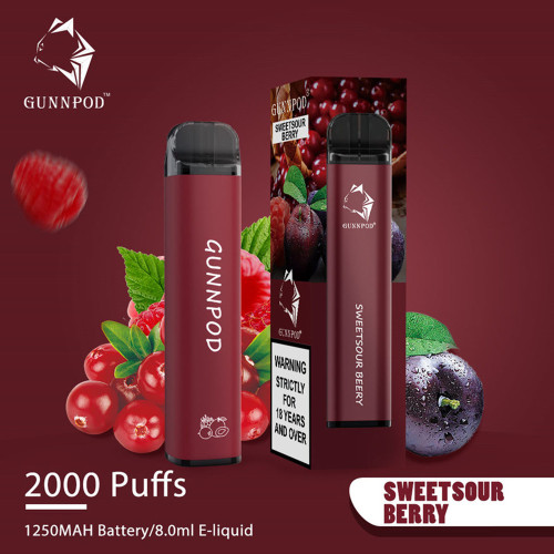 Gunnpod 2000 Puffs Ondosable Vape Device Lychee Ice