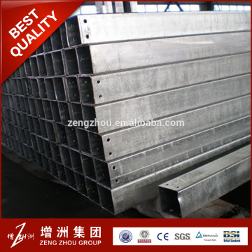 ZHAOLIDA hot dipped galvanized hollow pipe/galvanized hollow section / galvanized square and rectangular hollow pip/tube