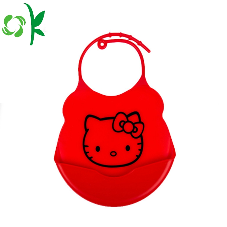 Printing Cartoon Animal Shape Silicone infant bibs