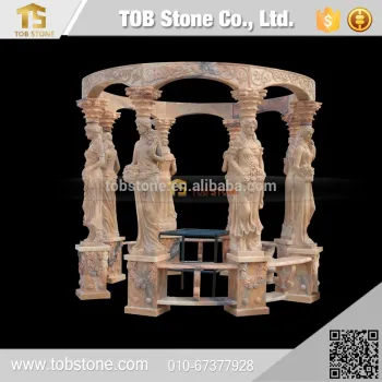 Lady Statue marble stone cheap garden gazebo , Outdoor gazebo