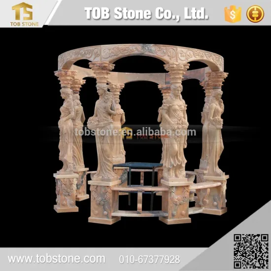Lady Statue marble stone cheap garden gazebo , Outdoor gazebo
