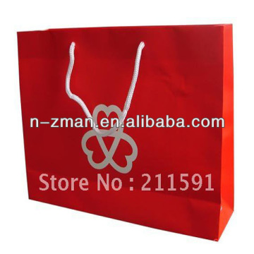 Hot sale new design cloth paper bag,paper packaging bags with white PP rope,cloth paper packaging bags
