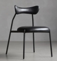 Restaurant Dining Coffee Shop Chair Metal met leer