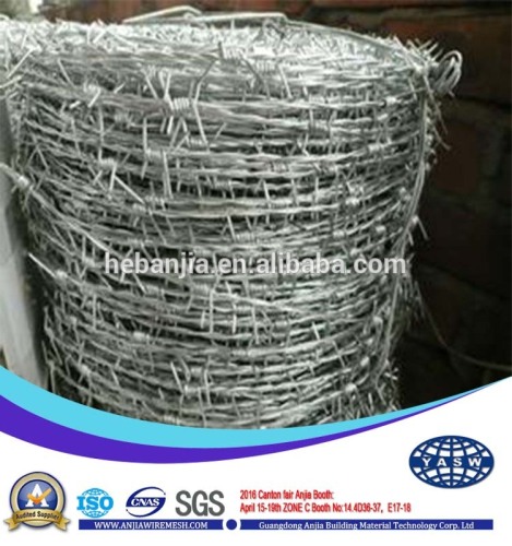 China manufacture high quality electric galvanized barbed iron wire (ISO9001 factory)