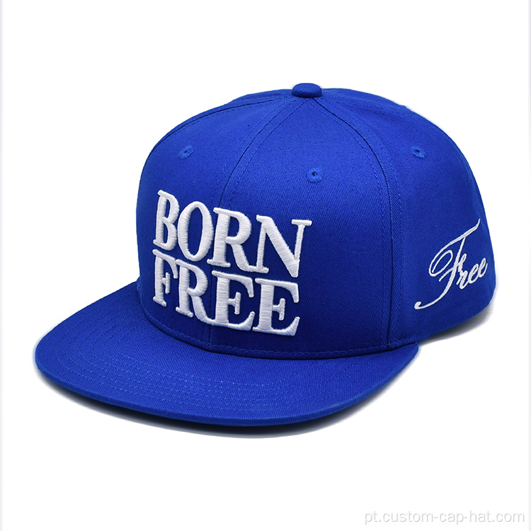 Bordado personalizado Cap de snapback de 6 painéis