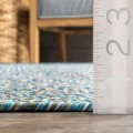 Teal colour Nuloom outdoor exterior balcony rugs