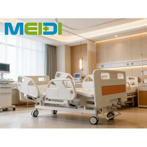 High-Sale Perforated Nursing Bed with Three Cranks & Four Guardrails