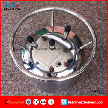Custom 12" Round Bottom Jacketed Extractor stainless steel solvent tanks