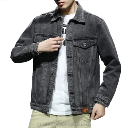 2024 Loose Plus Size Denim Jacket with Joker Casual Style for Men