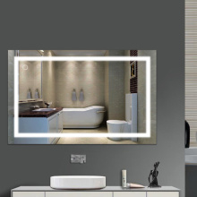 100x60cm Rectangular Bath Bathroom Mirror Anti Fog Mirror Beauty Makeup LED Mirror White LED Light Wall Mounted Bath Mirrors HWC