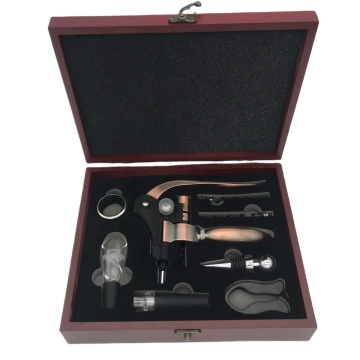 Corkscrew Wine Bottle Opener Set - Premium Stainless Steel and Wood with Customizable Logo