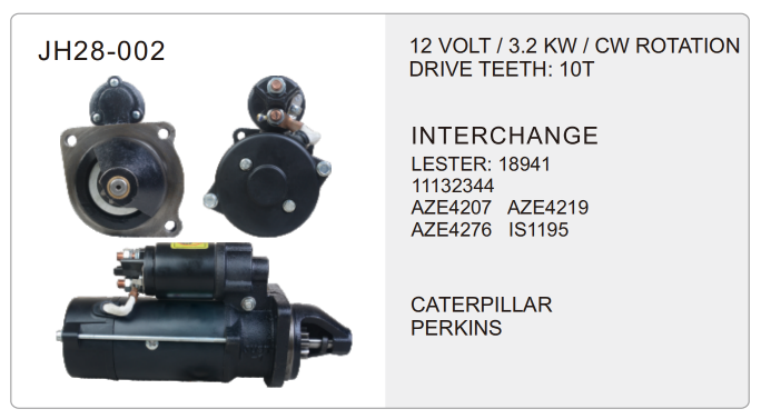 Iskra truck starter-JH28-002-X