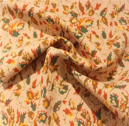 100%Ecovero rayon poplin fabric discharge printed fabric