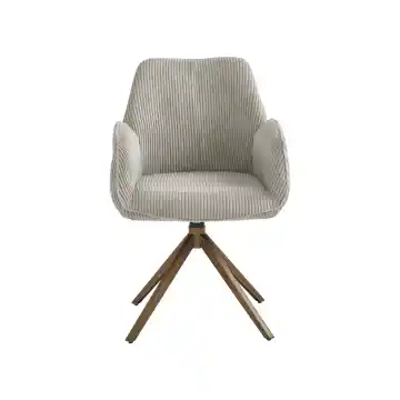 Corduroy Scandinavian Swivel Dining Chair