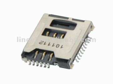 Push Type Micro SD + SIM card connector
