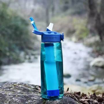 Sports BPA Free Tritan Water Filter Bottle