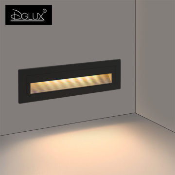 DGLUX Modern Wall Lighting: Recessed Square LED Staircase Wall Lamps (AC 110-240V, 3W)