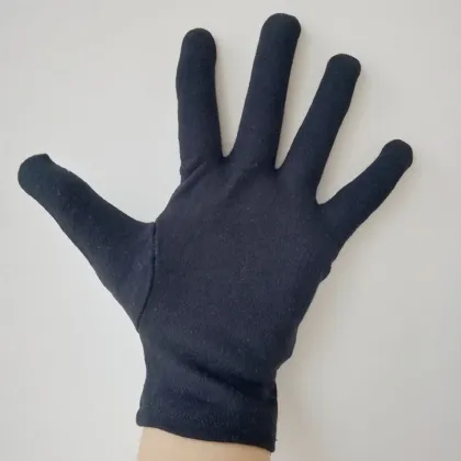 black cotton gloves
