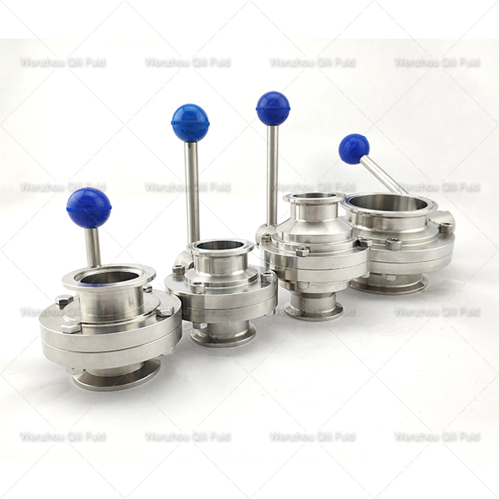 Sanitary stainless steel butterfly valve x122