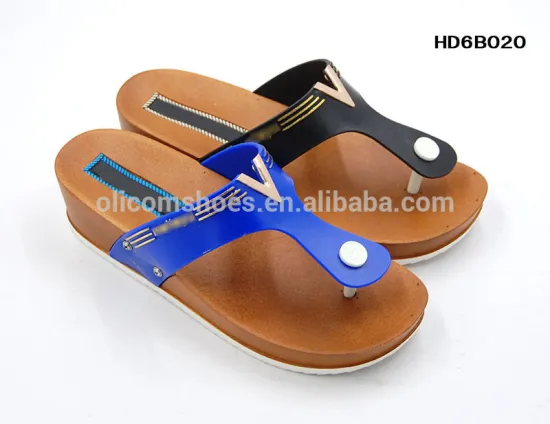 2017 latest Wedge heel PCU women sandals