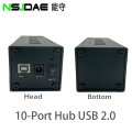 Hub de datos portátiles USB 3.0 portátiles de Alumium de 10 puertos