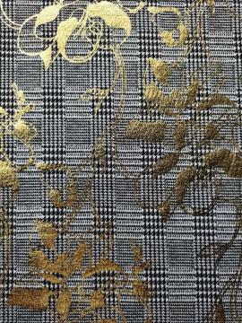 Poly Rayon Double Jacquard dengan Kerajang Emas